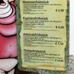 Preise für verschiedene Frühstücksangebote im Hansapark