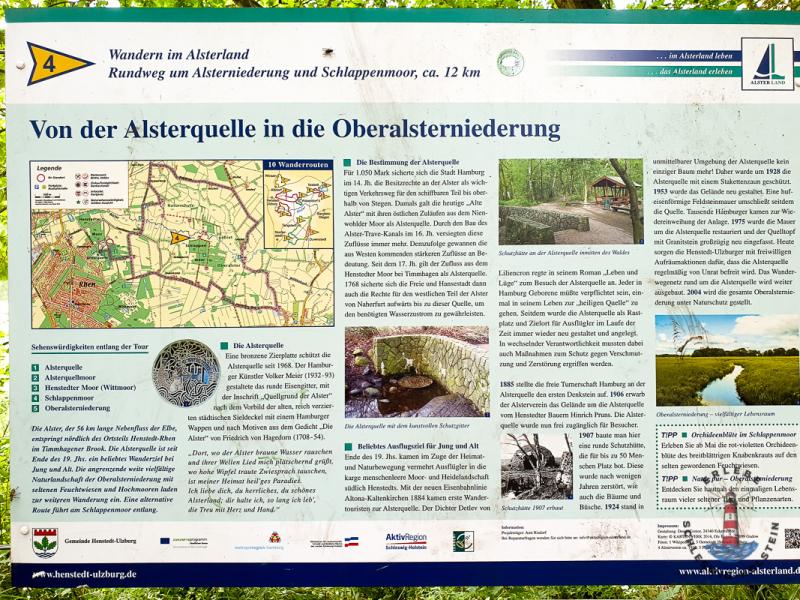 Infotafel zur Alsterquelle in Henstedt-Ulzburg