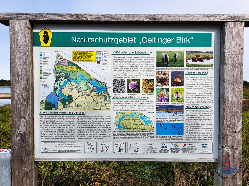 Infotafel im Geltinger Birk